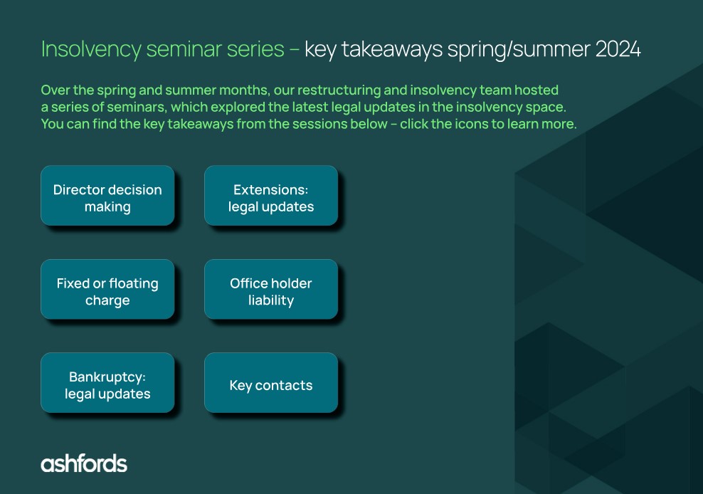 Click on this image to begin reading our interactive pdf on the latest insolvency law updates