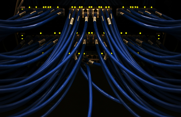 Cables Coming Out Of A Server Machine