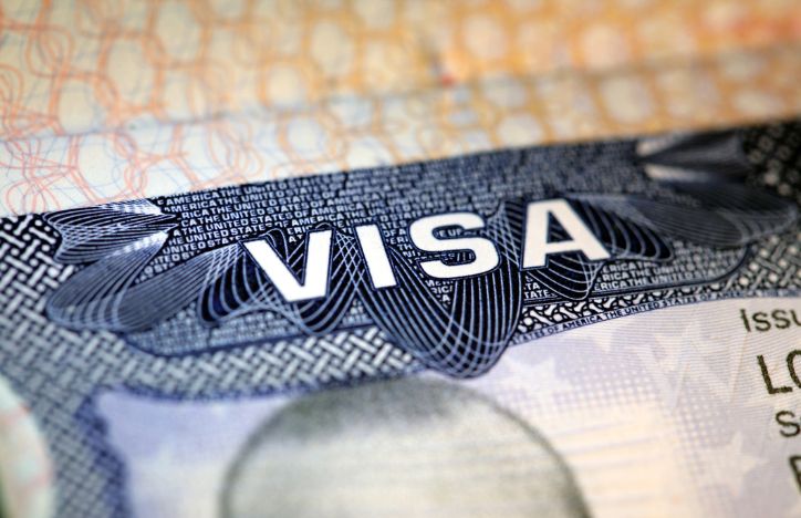 Close Up Of A Visa