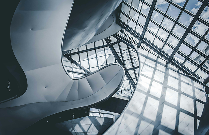 Swirling Metal Staircases