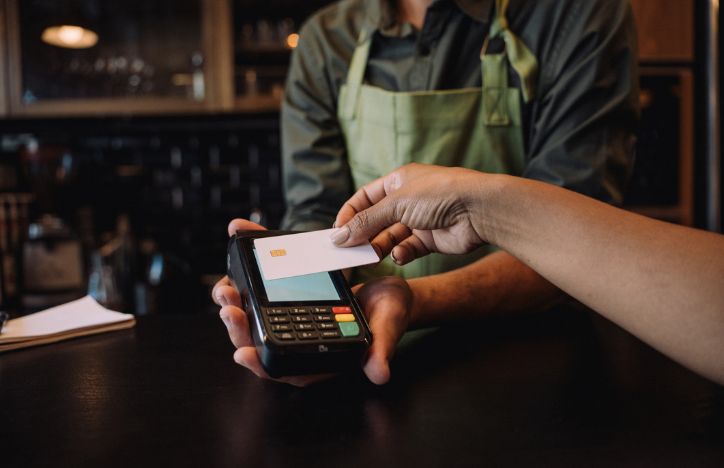 Paying By Card In A Restaurant