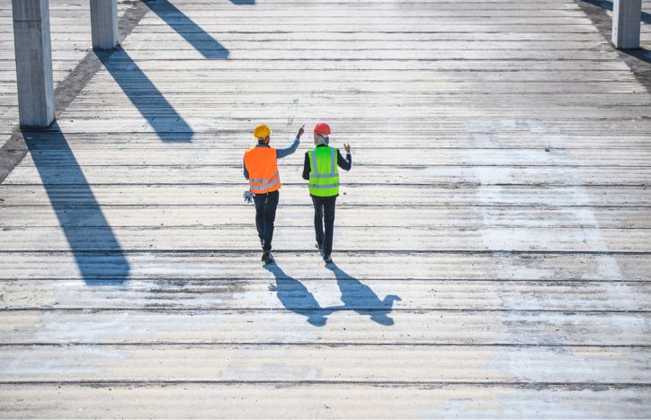 Engineers On Construction Site